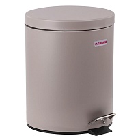 Ведро-контейнер для мусора (урна) с педалью LAIMA Classic, 12 л, серое, матовое, металл, со съемным внутренним ведром в Рубцовске
