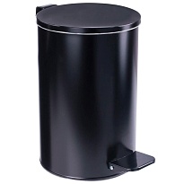 Ведро для мусора с педалью, усиленное, Титан, 10 л, черное, оцинкованная сталь в Рубцовске