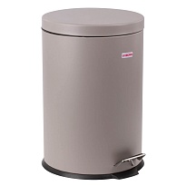 Ведро-контейнер для мусора (урна) с педалью LAIMA Classic, 20 л, серое, матовое, металл, со съемным внутренним ведром в Рубцовске