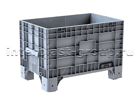 Контейнер iBox сплошной на ножках с пробкой серый в Рубцовске