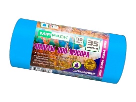 Мешки для мусора 35 л, ароматизированные, синие, в рулоне 30 шт., ПНД, 12 мкм, 640х500 мм, EXTRA, 3530661 в Рубцовске