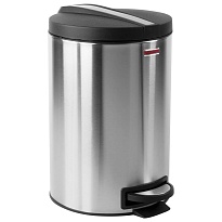 Ведро-контейнер для мусора (урна) с педалью LAIMA Modern, 12 л, матовое, нержавеющая сталь, со съемным внутренним ведром в Рубцовске