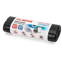 Мешки для мусора 60 л, черные, в рулоне 20 шт., ПНД, 10 мкм, 700х600 мм, LAIMA, 601381 в Рубцовске Мешки для мусора 60 л, черные, в рулоне 20 шт., ПНД, 10 мкм, 700х600 мм, LAIMA, 601381 в Рубцовске