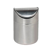 Урна для мусора 1,2 л настольная, с качающейся крышкой, нержавеющая сталь, матовая в Рубцовске