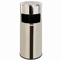 Урна с пепельницей 27 л, нержавеющая сталь, зеркальная, LAIMA PROFESSIONAL в Рубцовске