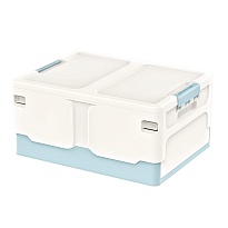 Ящик пластиковый складной белый, дно голубое, 480х360х240 мм в Рубцовске
