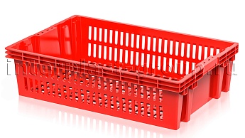 Ящик для овощей, фруктов и хлеба Евролоток красный в Рубцовске