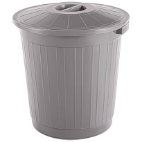Мусорный бак с крышкой 70 л серый 70 серый в Рубцовске