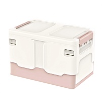 Ящик пластиковый складной белый, дно розовое, 370х240х240 мм в Рубцовске