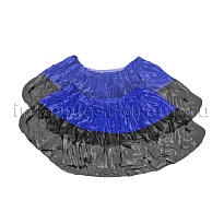 Бахилы сине-черные 1000 шт (500 пар), 54 мкм, двойная подошва, с одной резинкой, Прочные+ в Рубцовске