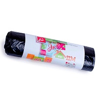 Мешки для мусора 60 л, черные, в рулоне 20 шт., ПНД, 7 мкм, 700х600 мм, Концепция Быта ЭкоДом, 601349 в Рубцовске