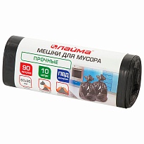 Мешки для мусора 90 л, черные, в рулоне 10 шт., ПВД, 25 мкм, 950х600 мм, LAIMA, 605332 в Рубцовске Мешки для мусора 90 л, черные, в рулоне 10 шт., ПВД, 25 мкм, 950х600 мм, LAIMA, 605332 в Рубцовске
