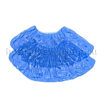 Бахилы голубые 2000 шт (1000 пар), 16 мкм, однослойные, с одной резинкой, Эконом в Рубцовске