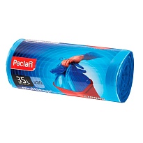 Мешки для мусора 35 л, с ушками, синие, в рулоне 30 шт., ПНД, 10,5 мкм, 640х500 мм, PACLAN Multitop, 600819 в Рубцовске