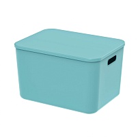 Ящик пластиковый вкладываемый бирюзовый 410х305х245 мм в Рубцовске Ящик пластиковый вкладываемый бирюзовый 410х305х245 мм в Рубцовске