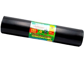 Мешки для мусора 280 л, ароматизированные, черные, в рулоне 10 шт., ПВД 110 мкм, 1400х930 мм, Добрыня, Dob28010black в Рубцовске Мешки для мусора 280 л, ароматизированные, черные, в рулоне 10 шт., ПВД 110 мкм, 1400х930 мм, Добрыня, Dob28010black в Рубцовске