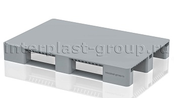 Поддон пластиковый сплошной без бортиков серый в Рубцовске