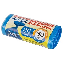 Мешки для мусора 20 л, синие, в рулоне 30 шт., ПНД, 8 мкм, 500х450 мм, LAIMA, 607682 в Рубцовске Мешки для мусора 20 л, синие, в рулоне 30 шт., ПНД, 8 мкм, 500х450 мм, LAIMA, 607682 в Рубцовске