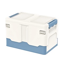 Ящик пластиковый складной белый, дно синее, 370х240х240 мм в Рубцовске Ящик пластиковый складной белый, дно синее, 370х240х240 мм в Рубцовске