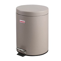 Ведро-контейнер для мусора (урна) с педалью LAIMA Classic, 5 л, серое, матовое, металл, со съемным внутренним ведром в Рубцовске