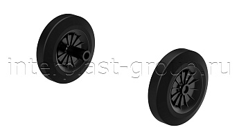 Комплект колес для контейнера 120 л.  черный в Рубцовске